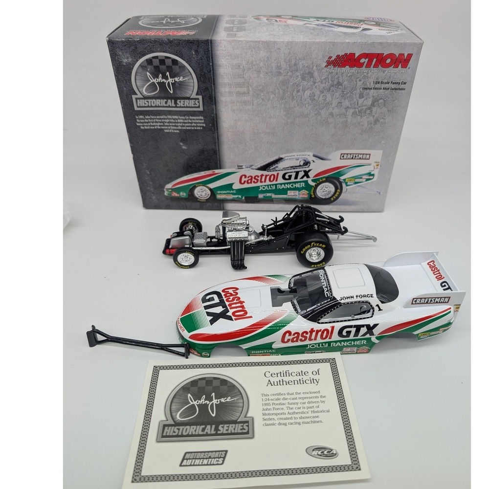 Action John Force 1995 Castrol GTX Funny Car 1:24 White Limited Edition